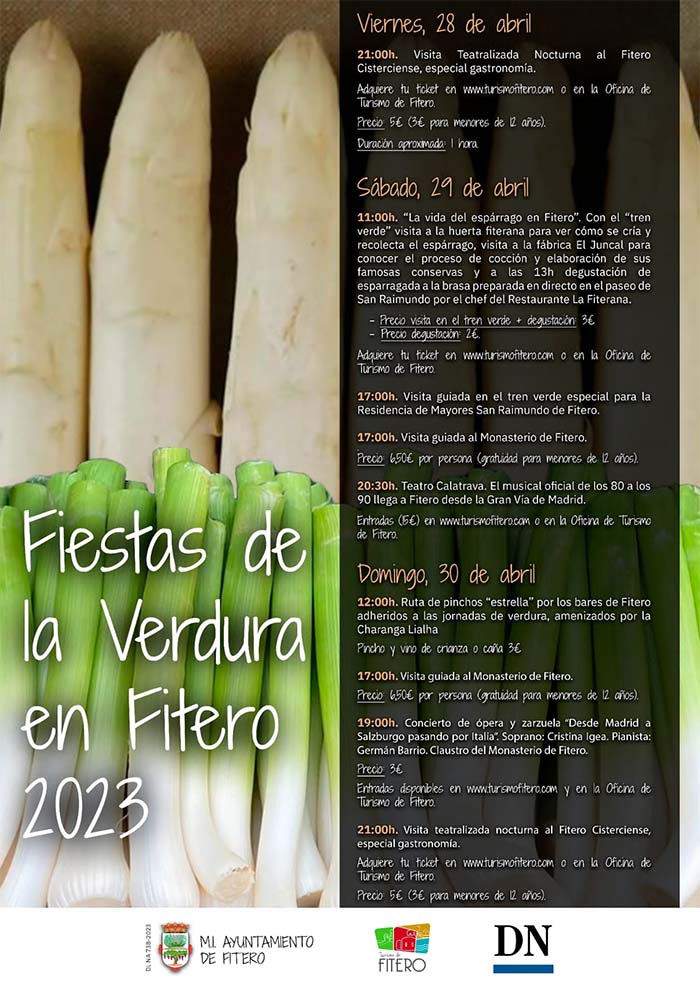 Cartel Fiestas de la verdura en Fitero 2023