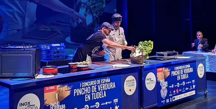 Segundo concursante del I Concurso España de Pincho de Verdura con Paul Compès Aguado de la Tahona de Paul de Cabanillas.
