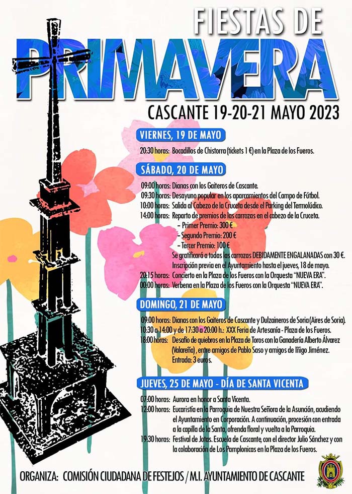 Cartel Fiestas de la cruceta cascante 2023