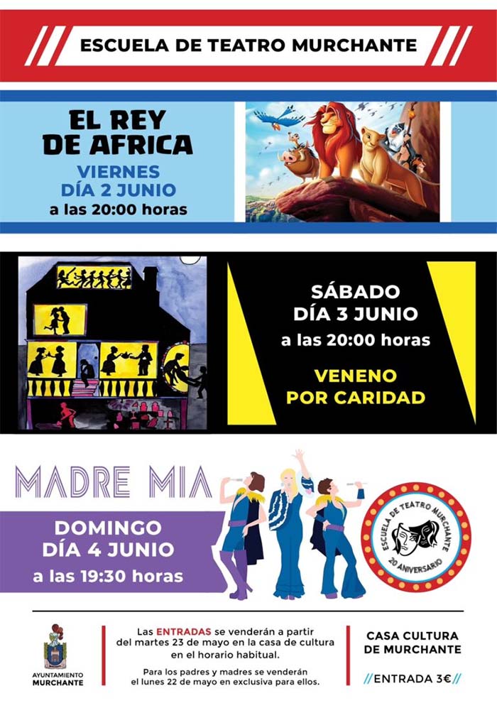OBRAS FIN CURSO ESCUELA TEATRO MURCHANTE