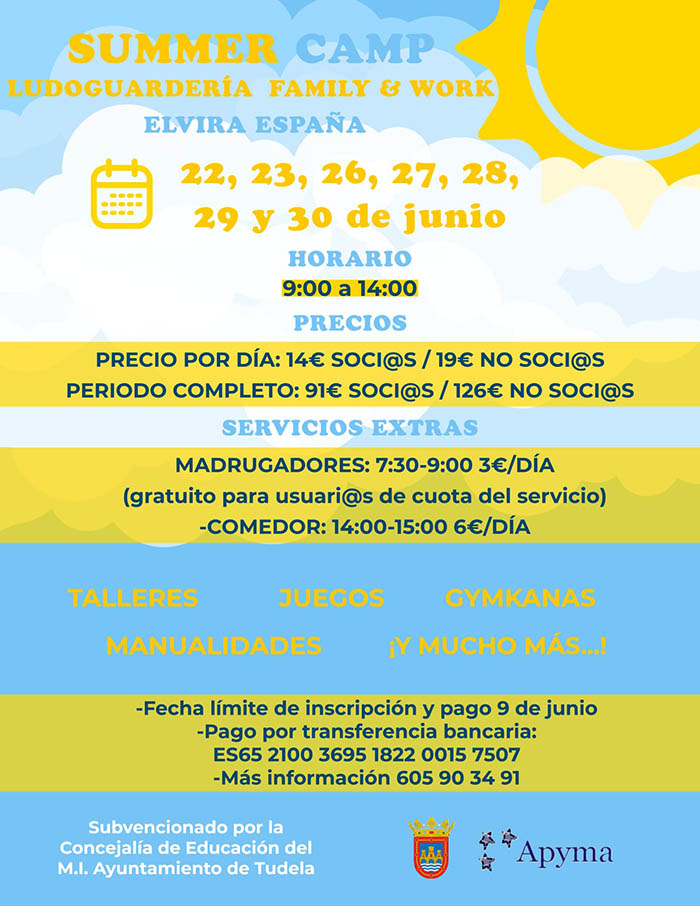 Cartel campamentos Elvira España