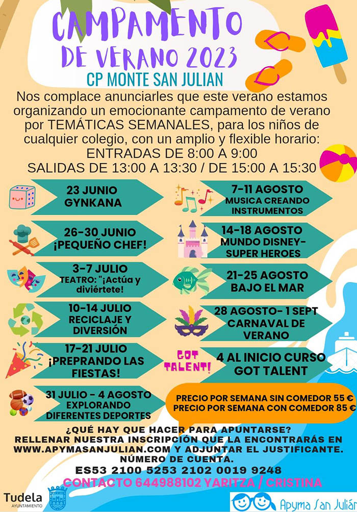 Cartel campamentos Monte San Julián