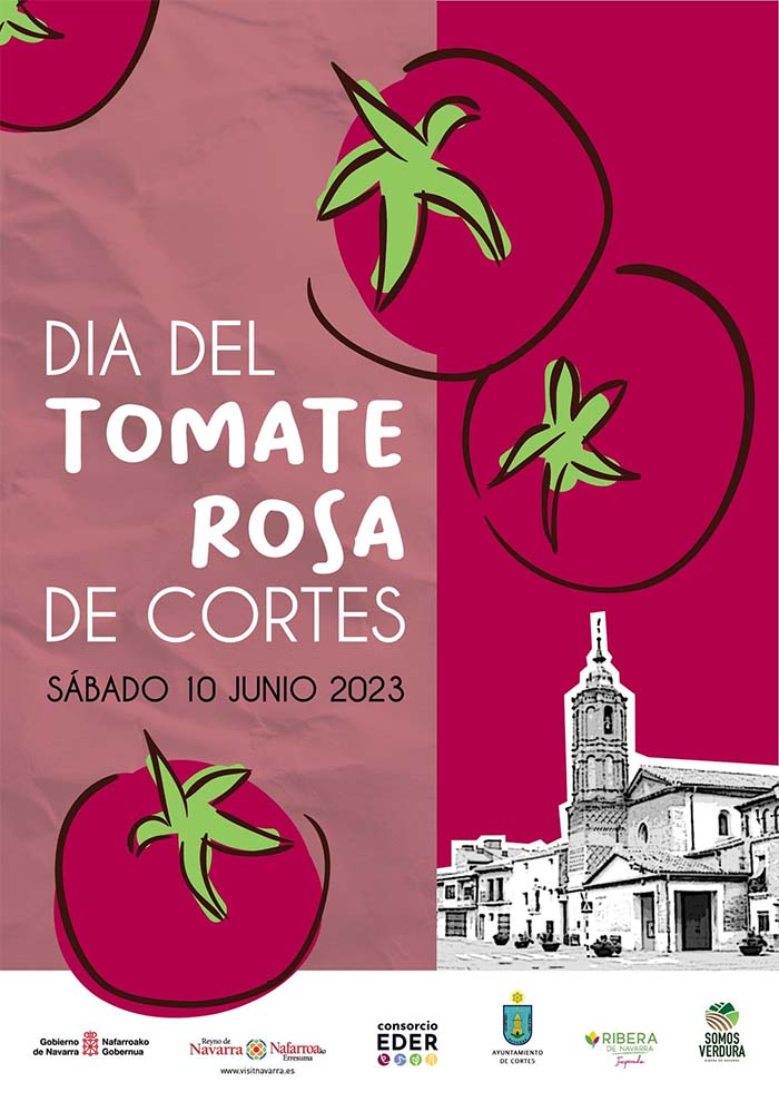 Cartel Día del Tomate Rosa de Cortes 2023