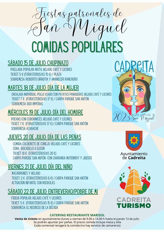 Comidas populares San Miguel 2023 Cadreita