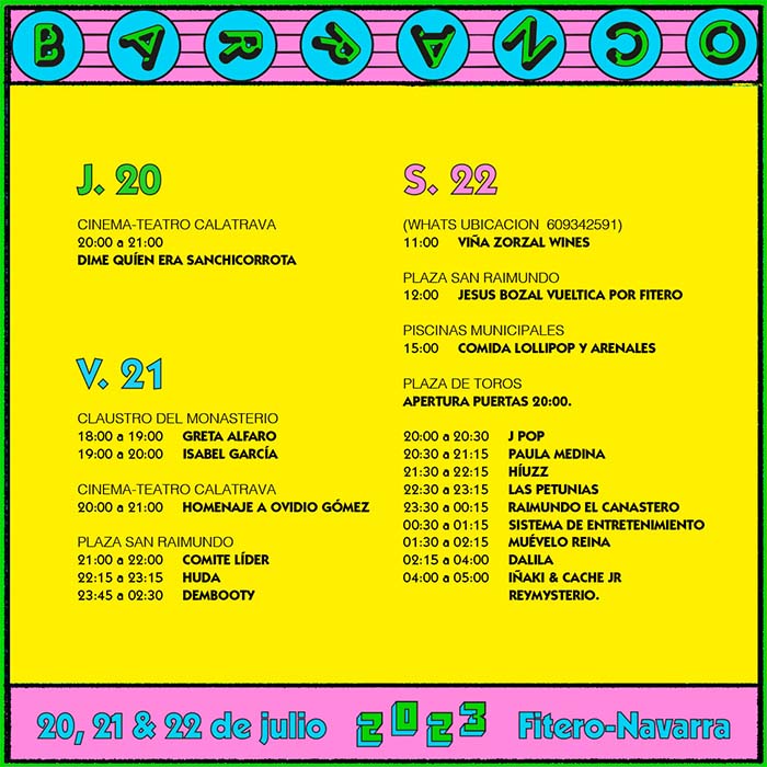 Programa Barranco fest