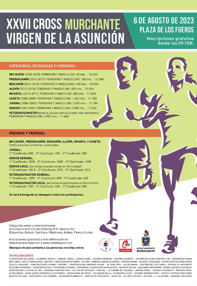 Cartel cross virgen de la asunción murchante 2023