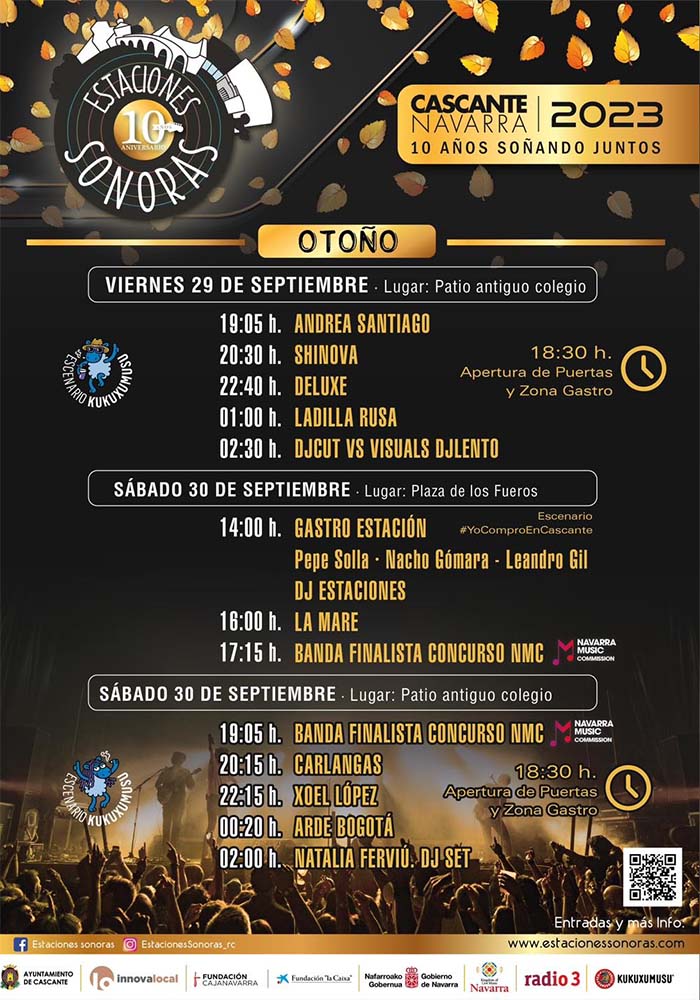 Cartel estaciones sonoras de otoño 2023