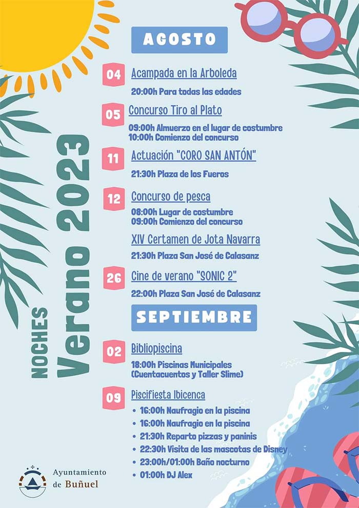 Noches de verano en Buñuel agosto y septiembre 2023