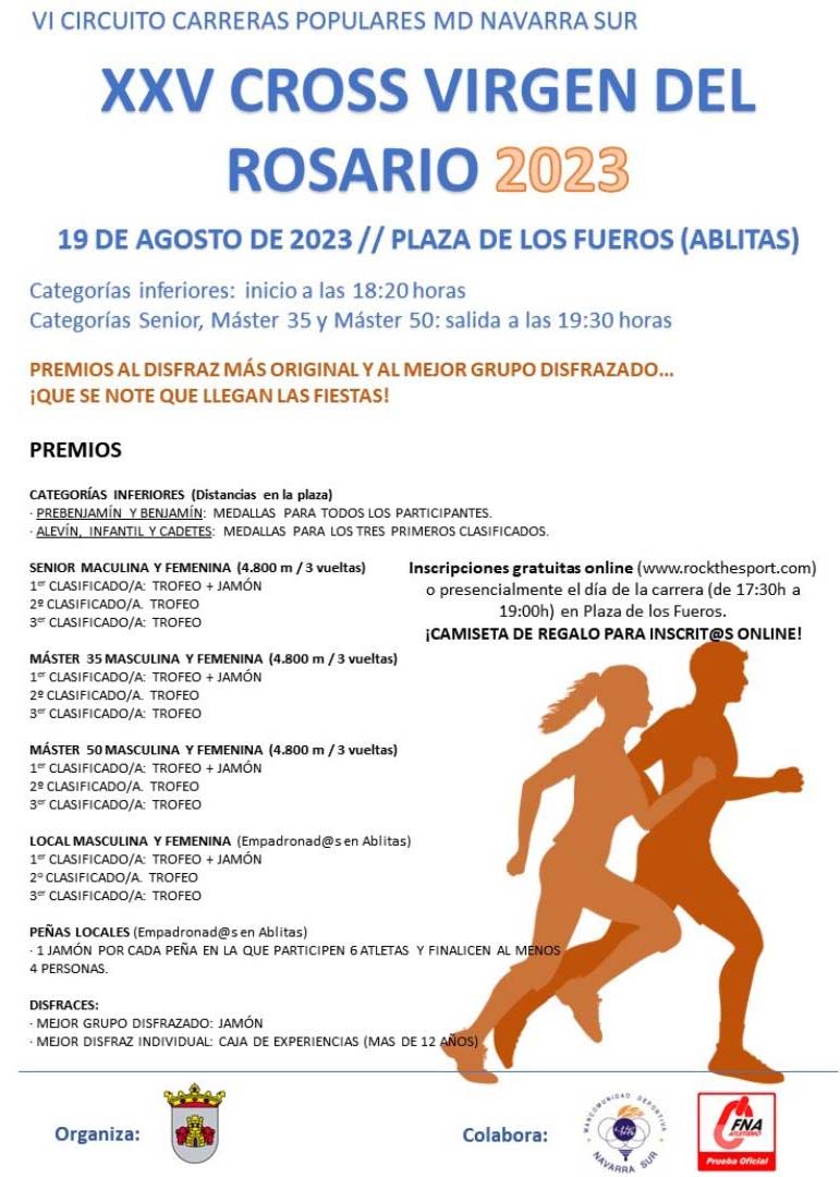 cartel Cross virgen del rosario en ablitas 2023