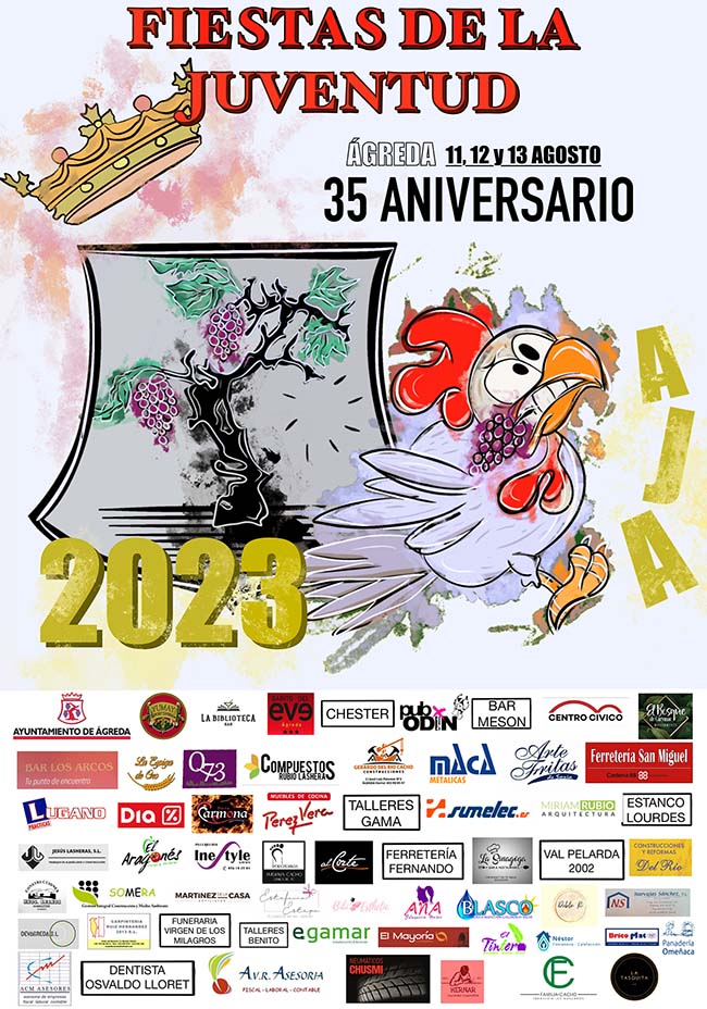 Cartel Fiestas de la Juventud Ágreda 2023