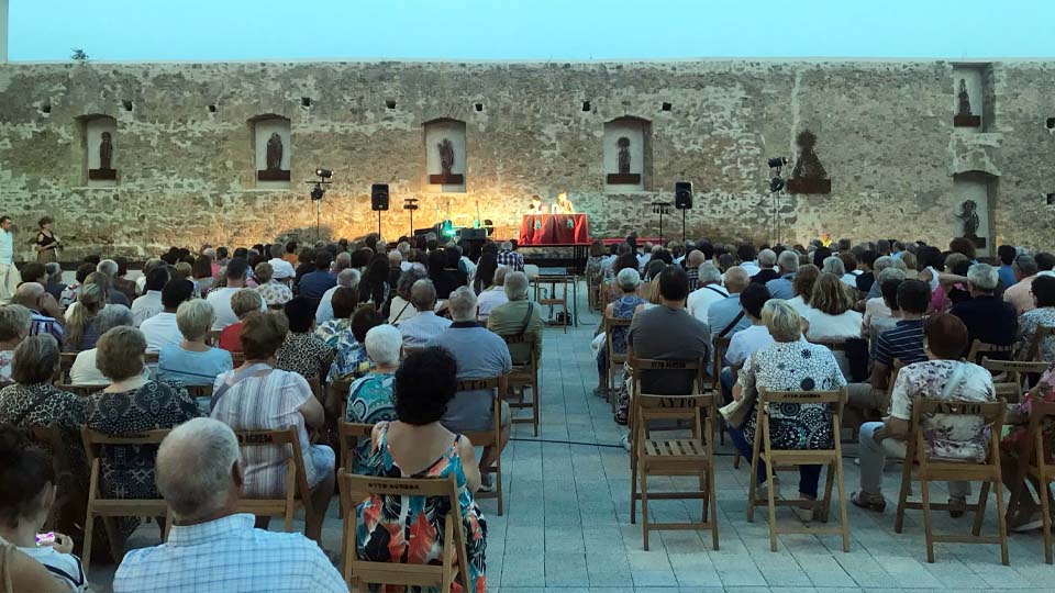 Plaza del Patronazgo de Ágreda durante la visita de Jesús Cintora