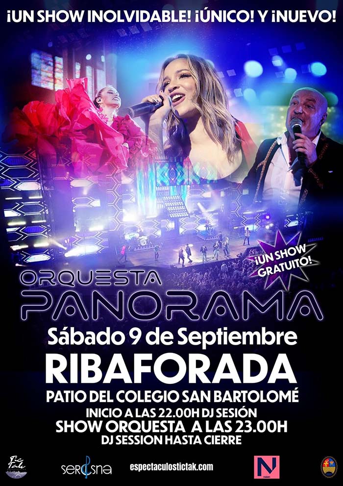 cartel orquesta panorama en Ribaforada