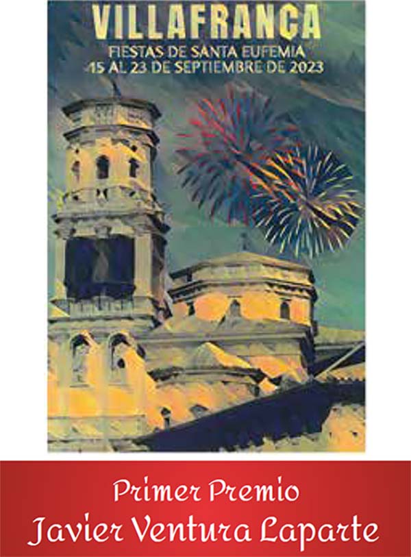 Cartel de Fiestas de Santa Eufemia en Villafranca 2023