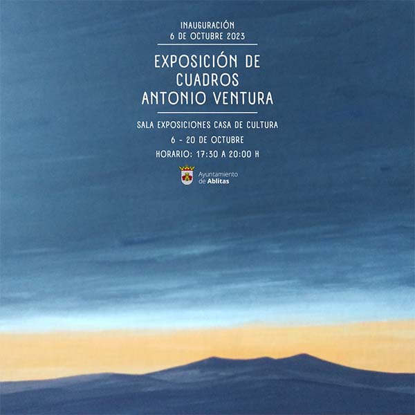Cartel Exposicioón de cuadros de Antonio Ventura en Ablitas