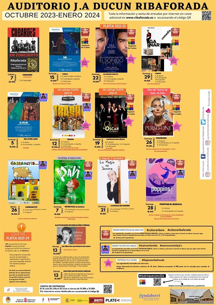 Auditorio de Ribaforada otoño invierno 2023-2024