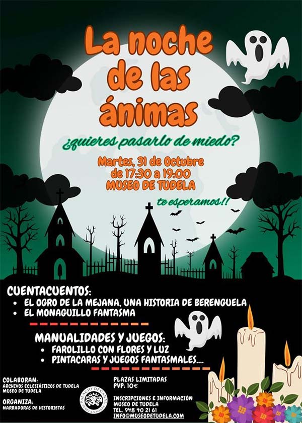 cartel noche de las animas en el museo de tudela