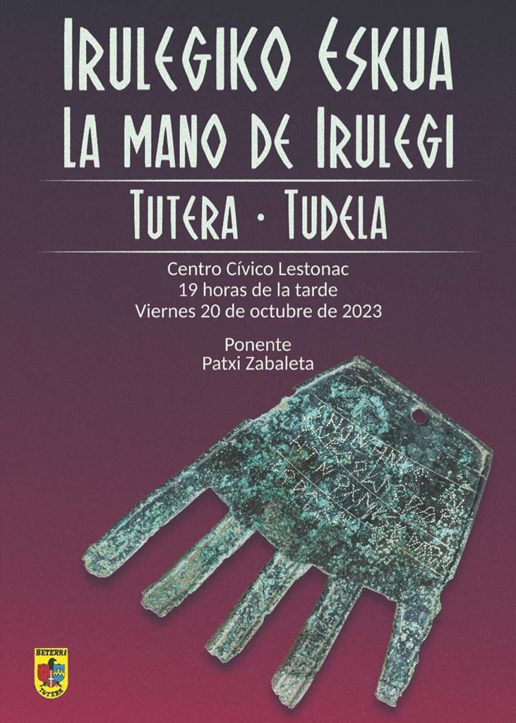 Cartel charla la mano de Irulegi