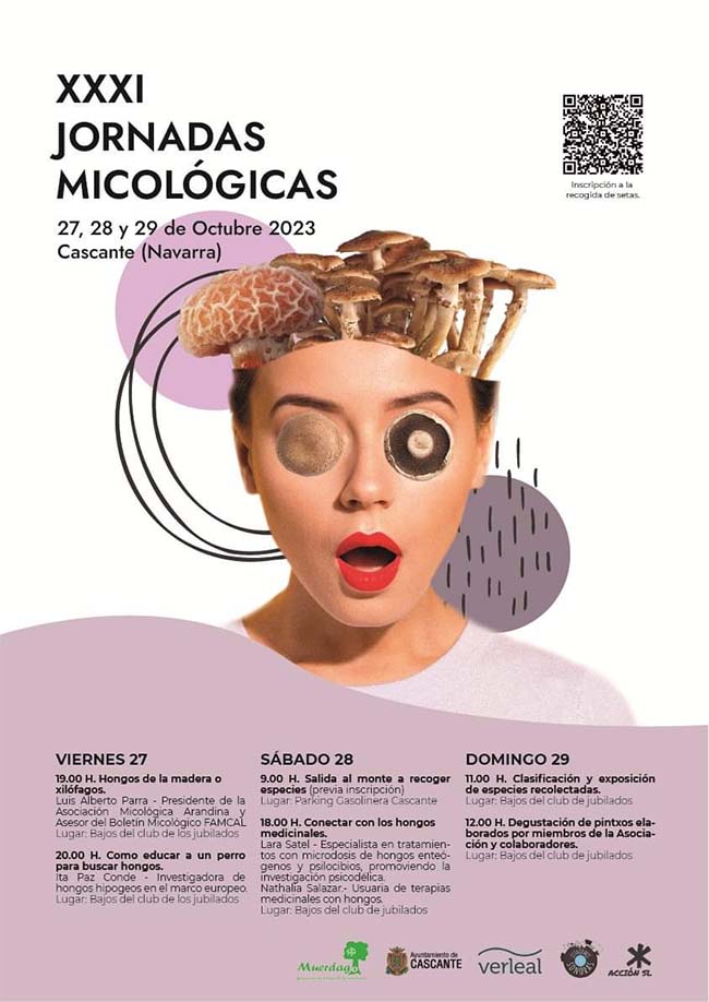 Cartel Jornadas Micológicas en Cascante 2023