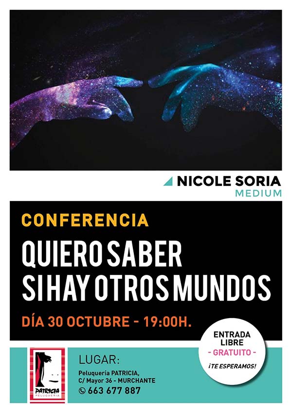 cartel Conferencia en Peluquería Patricia