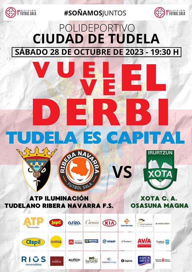cartel derbi ribera navarra fs  xota