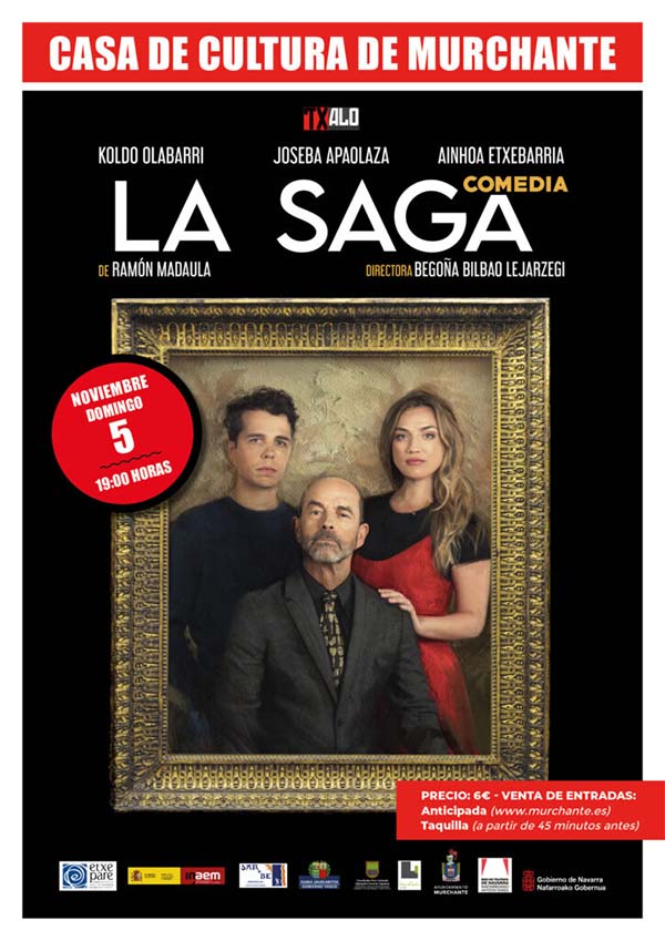 Cartel Teatro La Saga en Murchante
