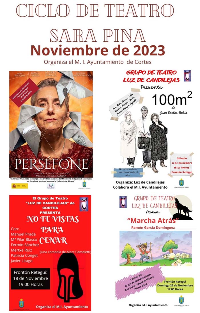 Cartel Ciclo de Teatro Sara Pina Cortes 2023