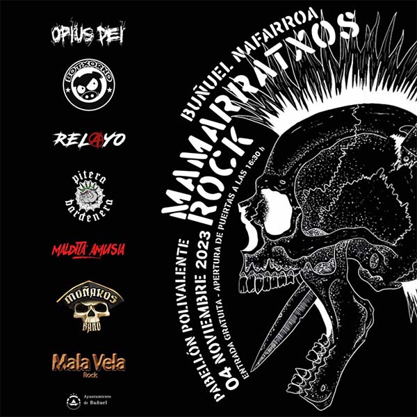 Cartel definitivo Festival Mamarratxos Rock Buñuel 2023
