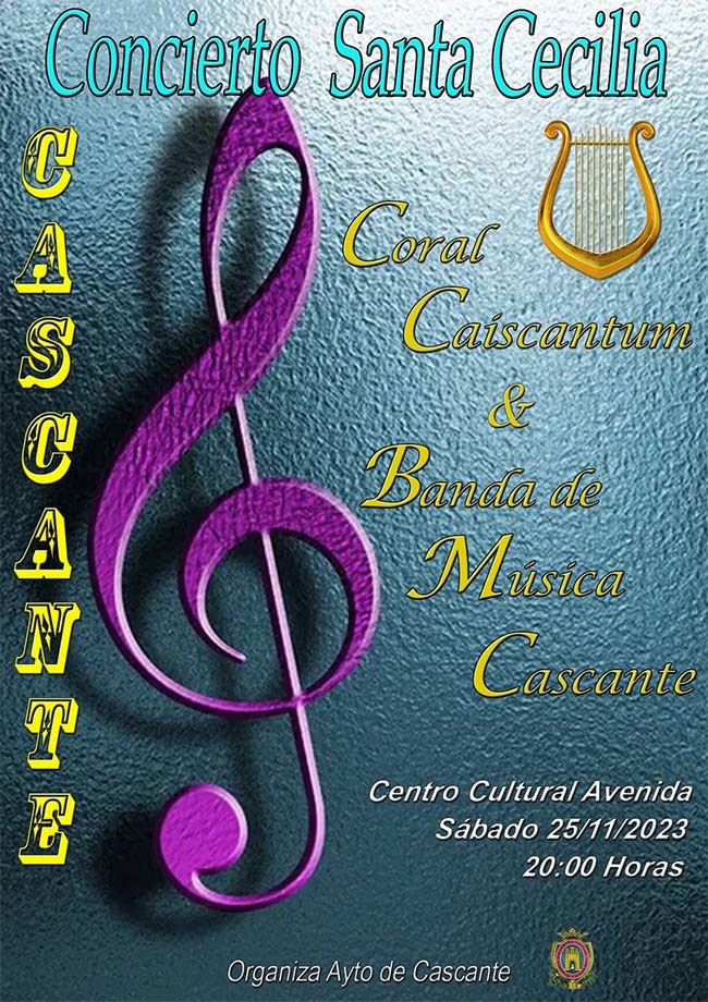 Cartel Concierto Santa Cecilia 2023 en Cascante