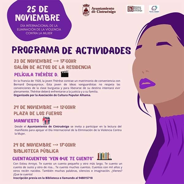 Cartel Programación 25N en Cintruénigo 2023