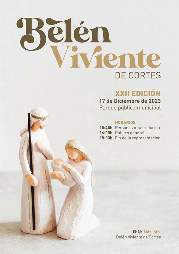 Cartel Belén viviente de Cortes 2023