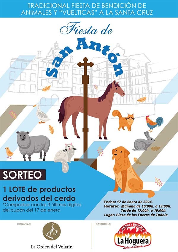 Cartel San Antón 2024 en Tudela