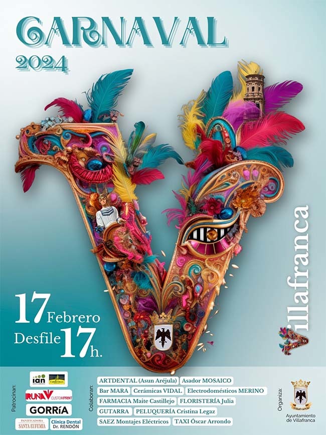 Cartel del carnaval de Villafranca 2024