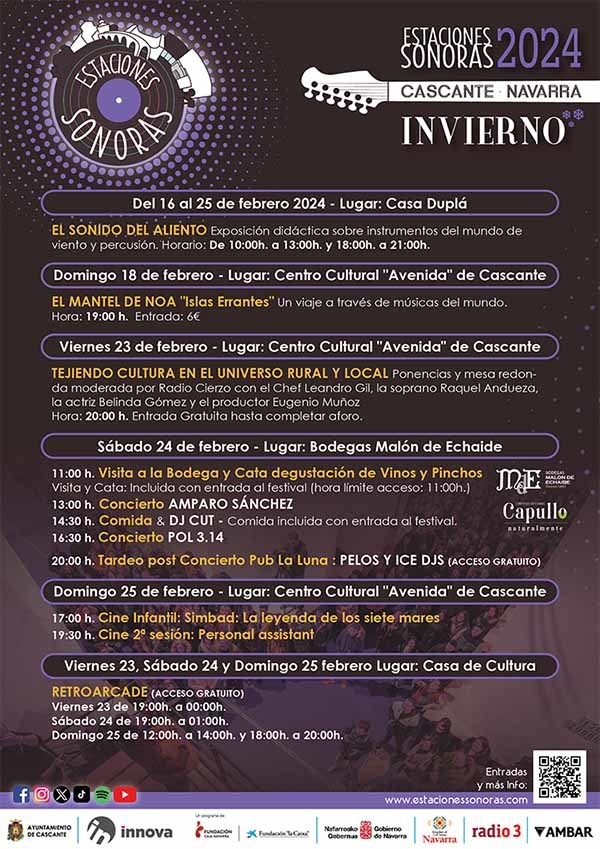 Cartel estaciones sonoras de invierno 2024