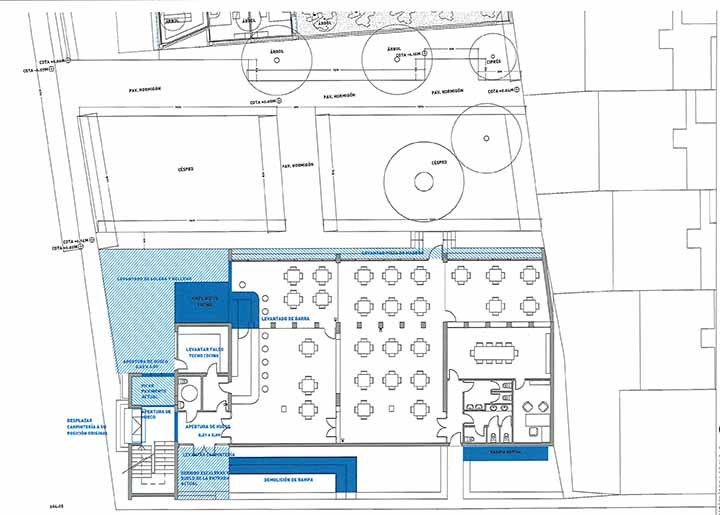 Plano instalaciones Club Jubilados de Ribaforada