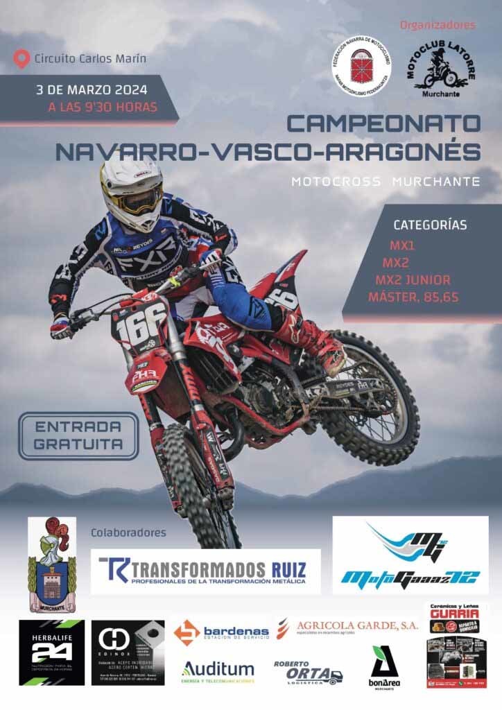 Cartel campeonato motocross murchante 2024