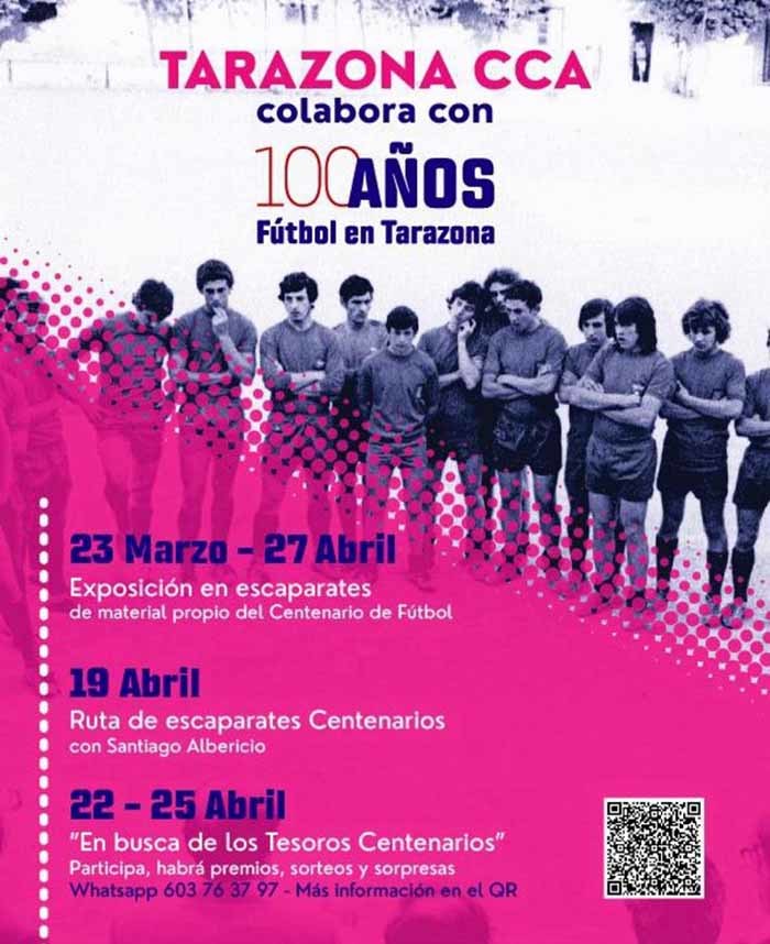 CARTEL ACTIVIDADES ACT+ CENTENARIO FÚTBOL EN TARAZONA