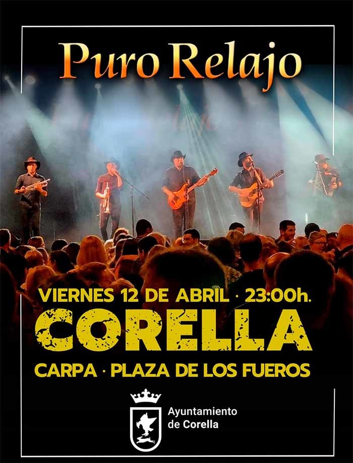 Cartel concierto Puro Relajo en Corella 2024