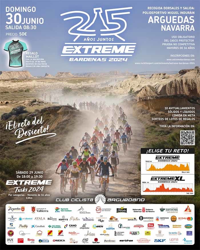 Cartel 25 Extreme Bardenas 2024