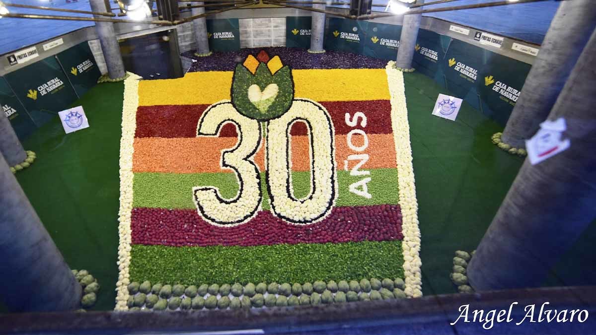 Mosaico de las verduras 2024 Mujeres del Barrio. Foto Ángel Álvaro