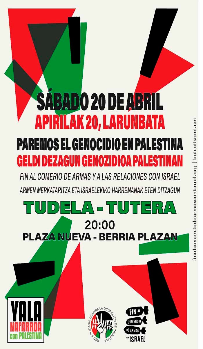 concentracion plataforma yala nafarroa con palestina