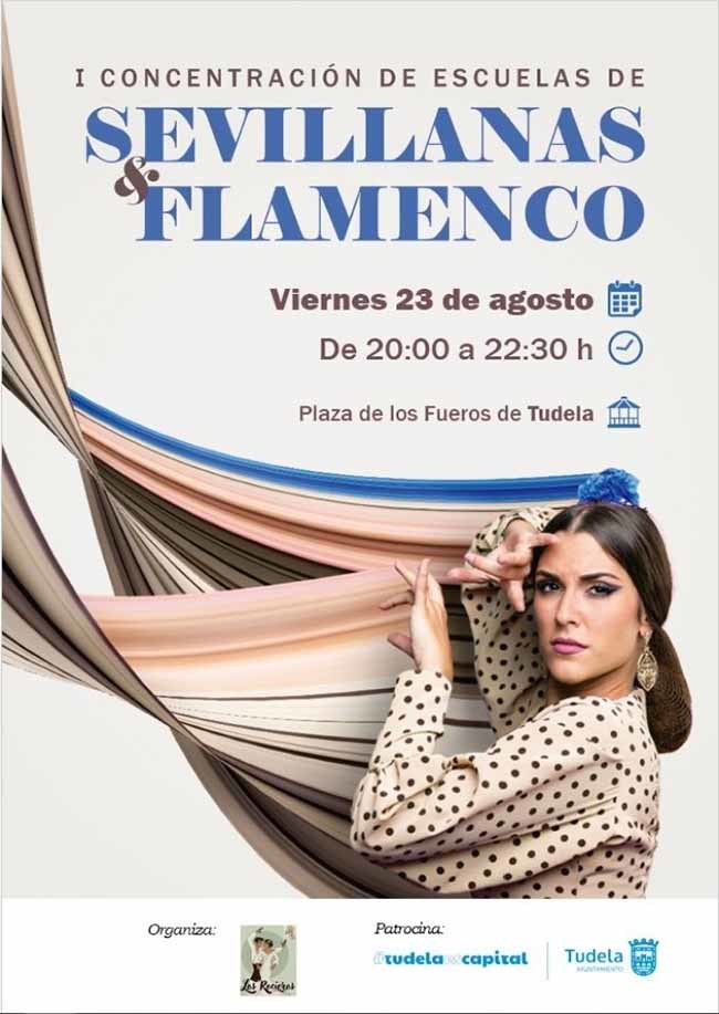 Cartel I CONCENTRACION DE SEVILLANAS y FLAMENCO en Tudela 2024