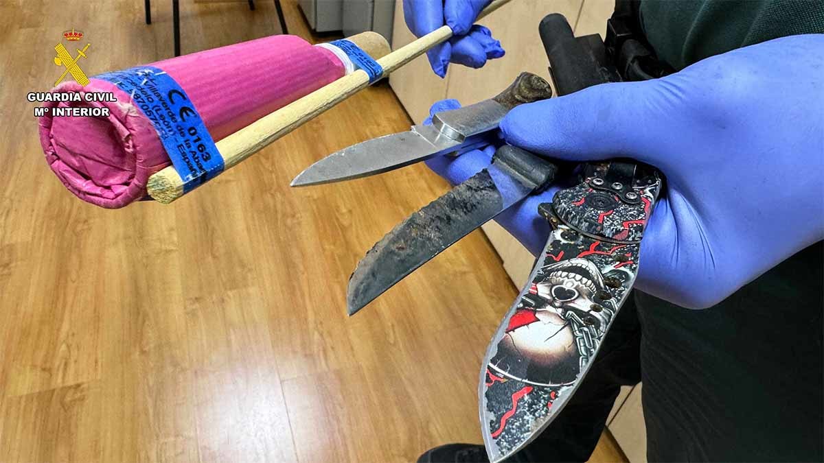 Material incautado por la Guardia Civil durante las Fiestas de Alfaro