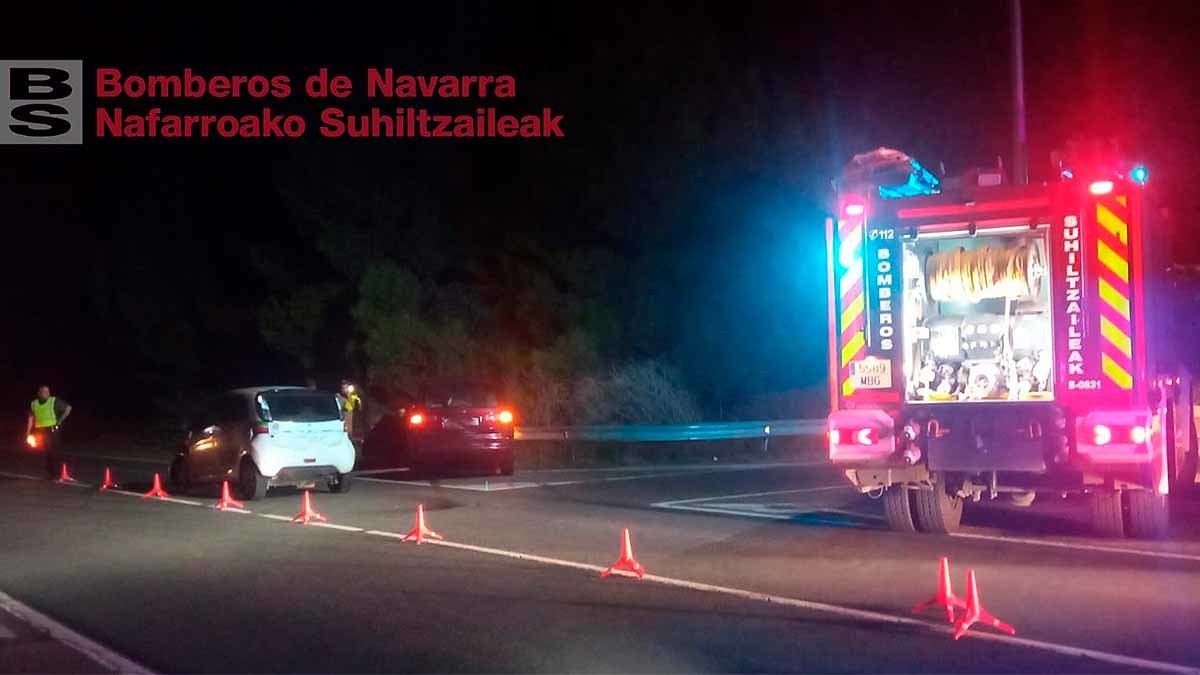 colisión entre dos vehículos en San Adrián2