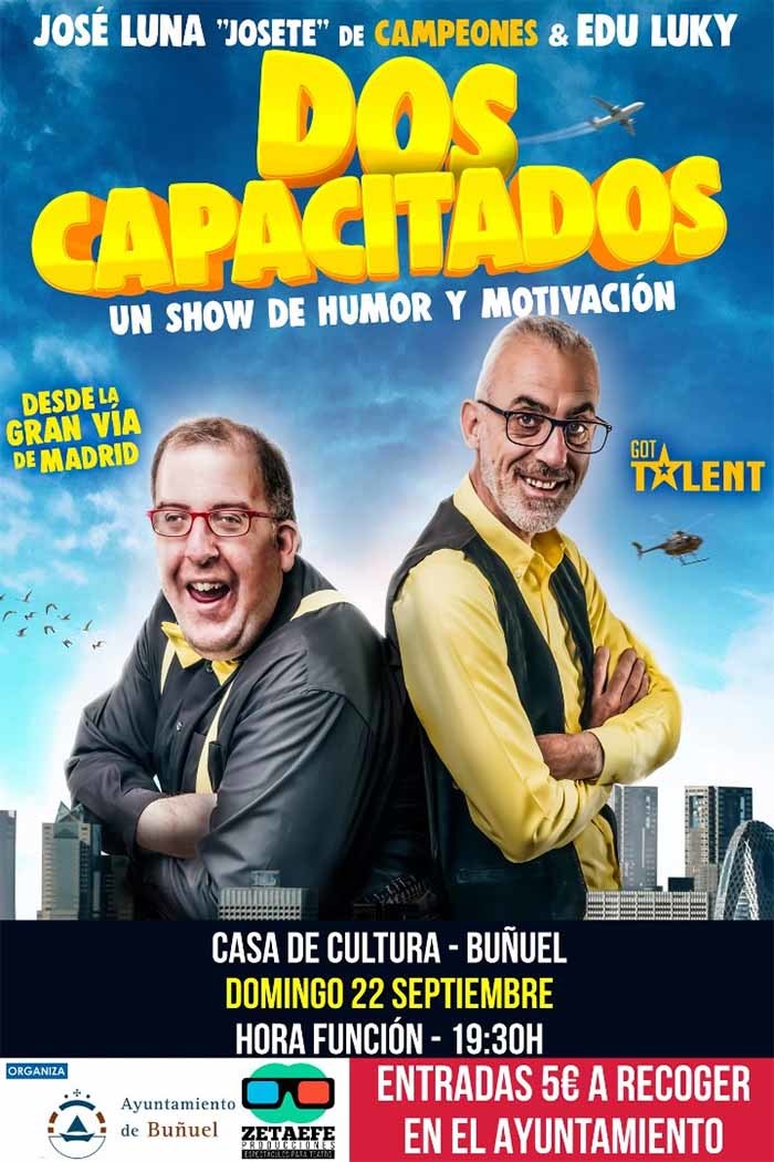 Cartel Show de humor Dos capacitados