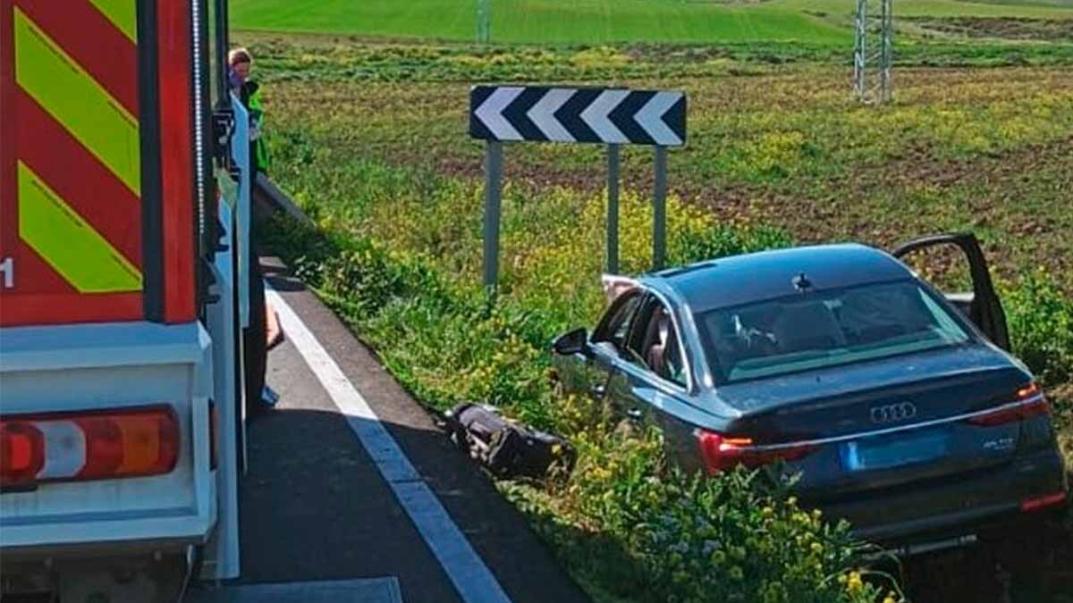 accidente salida de vía peralta