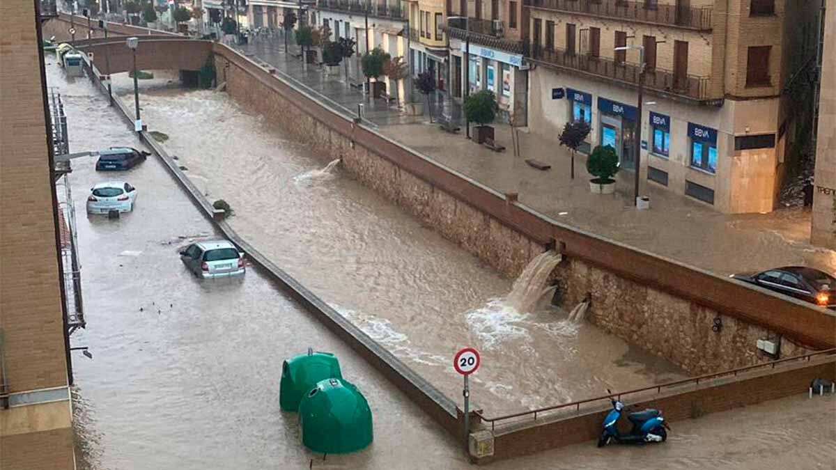destrozos por la dana en el centro de tarazona