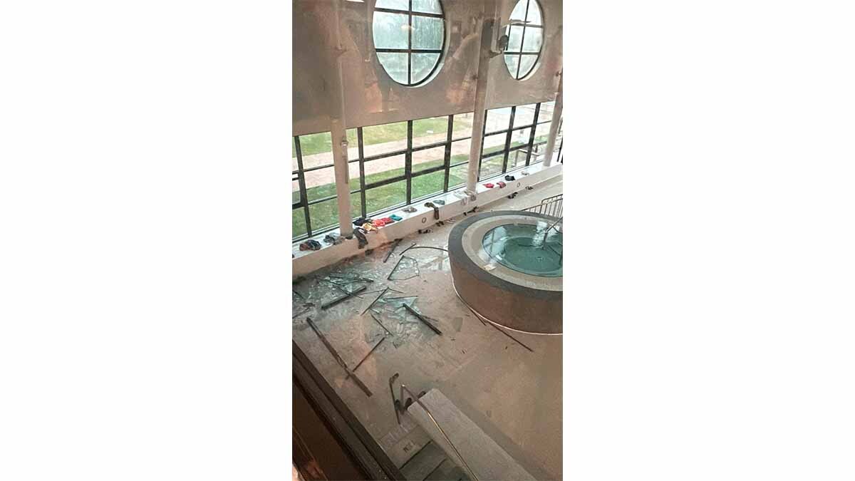 destrozos por la dana en el centro termolúdico de cascante