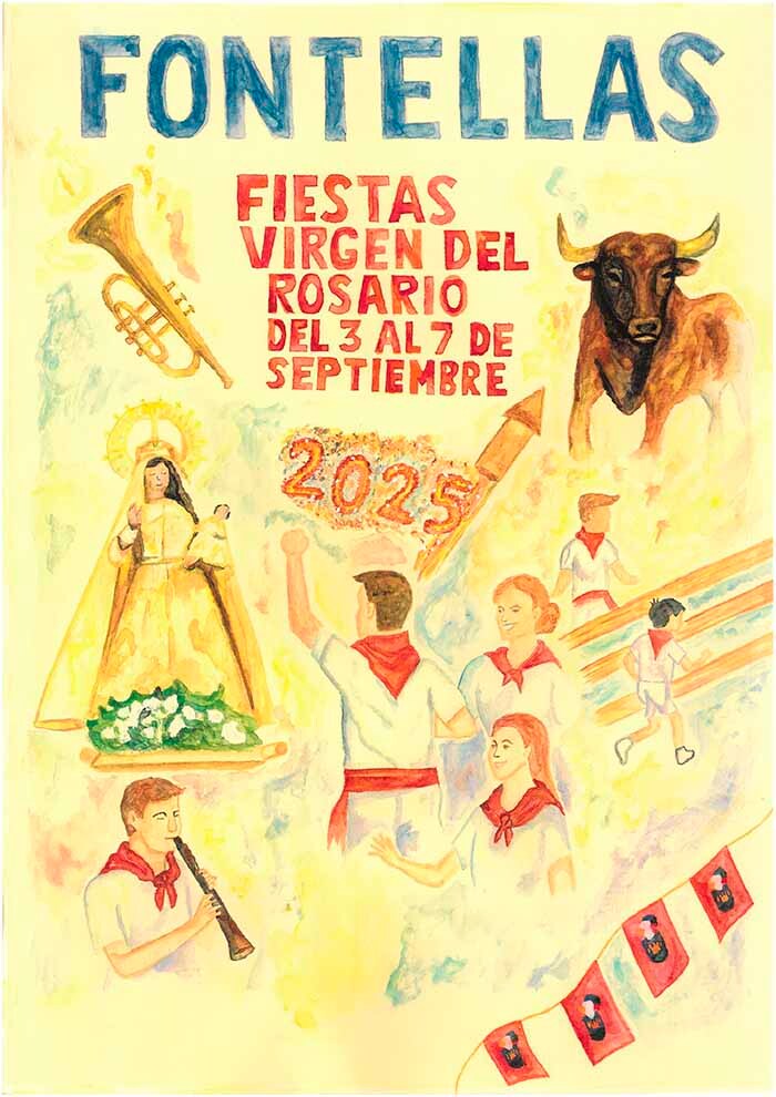 Cartel Fiestas de Fontellas 2025