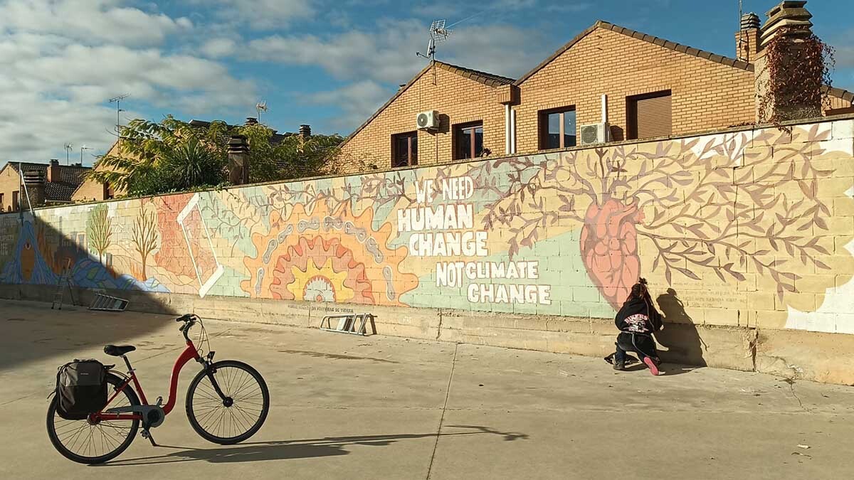 Mural Erasmus del IES Alhama de Corella
