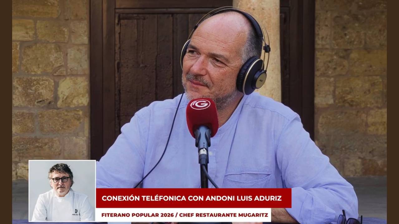 Conexión telefónica con Andoni Luis Aduriz en Fitero